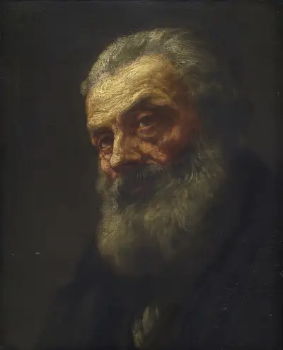 Porträtt av en gammal man av Alphonse Legros