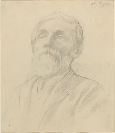 Portrait of an Old Man av Alphonse Legros