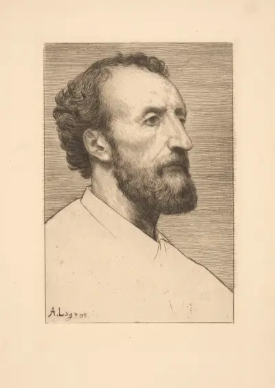 Portrait of De M. J. Delou av Alphonse Legros