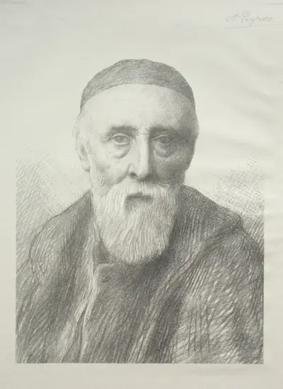 Portrait of George Frederic Watts av Alphonse Legros