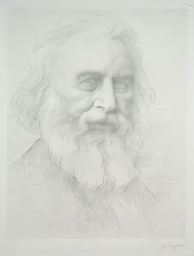 Portrait of Henry Wadsworth Longfellow av Alphonse Legros