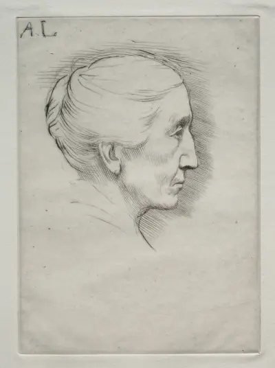 Portrait of Mme. Emily Hughes av Alphonse Legros