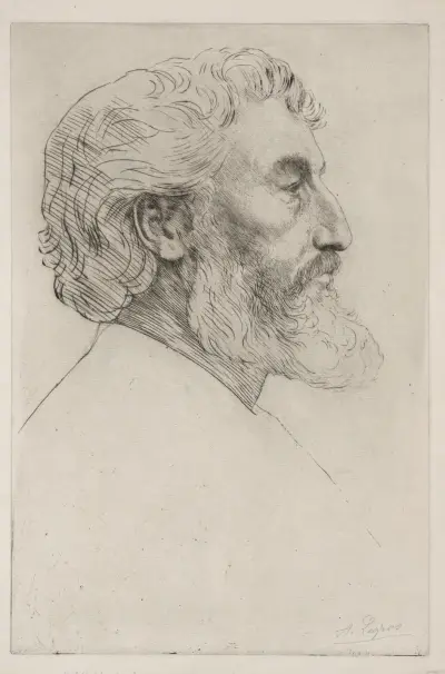 Portrait of Sir Frederick Leighton av Alphonse Legros