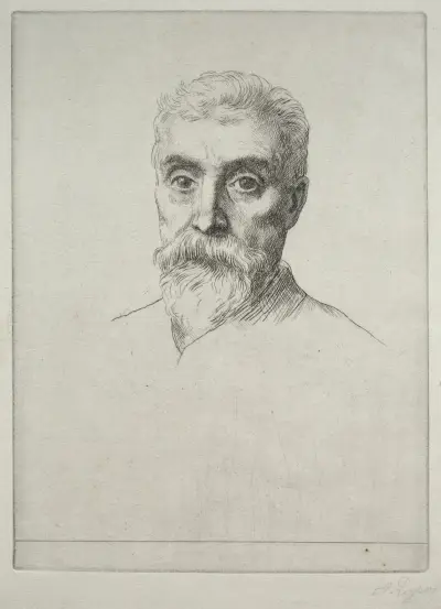 Portrait of Sir Hiram S. Maxim av Alphonse Legros