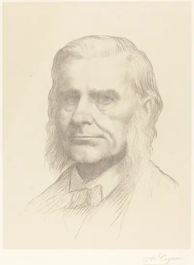 Professor Huxley, 2nd plate av Alphonse Legros