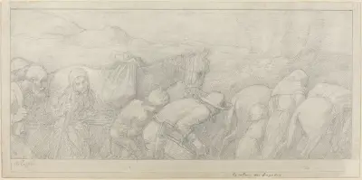 Return of the Peasants av Alphonse Legros