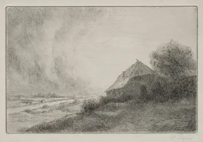 Ruined House on a Hillside av Alphonse Legros