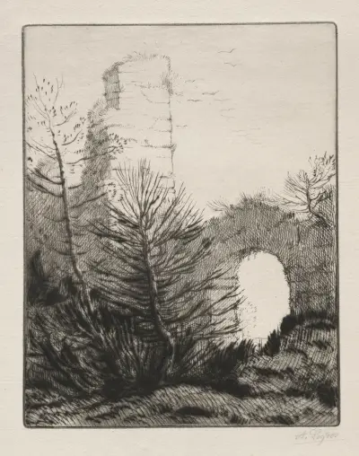 Ruins of a Monastery av Alphonse Legros