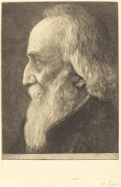 Selbstporträt, 13. Platte von Alphonse Legros