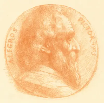 Self-Portrait, Medallion, No.2, 11th plate av Alphonse Legros