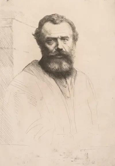 Self-Portrait (Third Plate) av Alphonse Legros