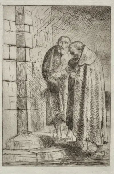 St. Pierre et St. Paul à la porte de M. Richard av Alphonse Legros