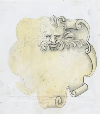 Study for a bronze name plate for Edward D. Adams av Alphonse Legros