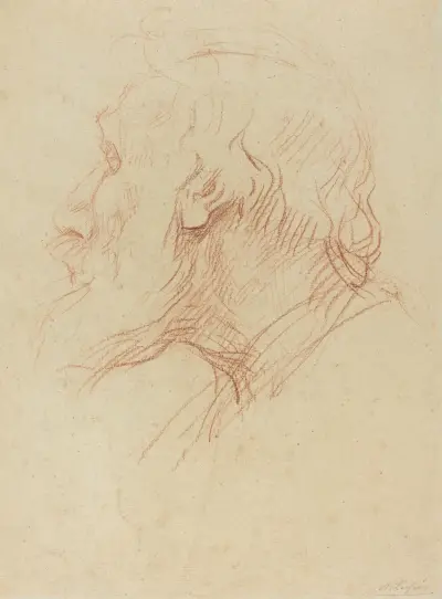 Study of a Beggar av Alphonse Legros