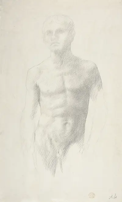 Studie av en figur av Alphonse Legros