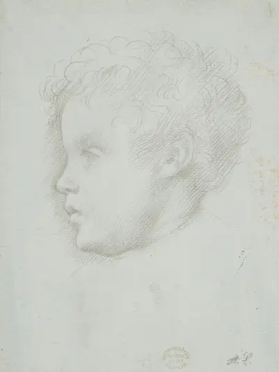 Study of a Head av Alphonse Legros