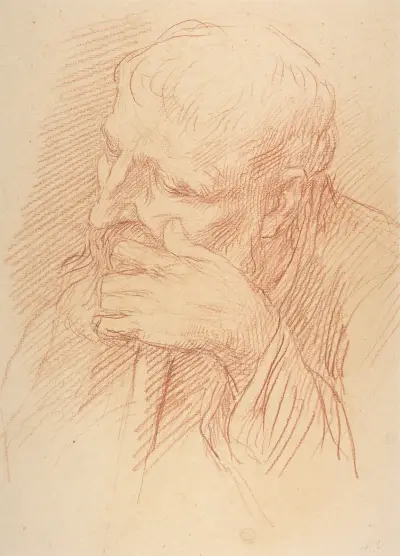 Study of a Head av Alphonse Legros