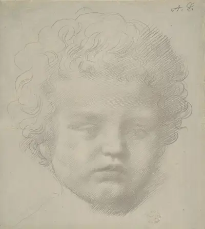 Study of a Head av Alphonse Legros