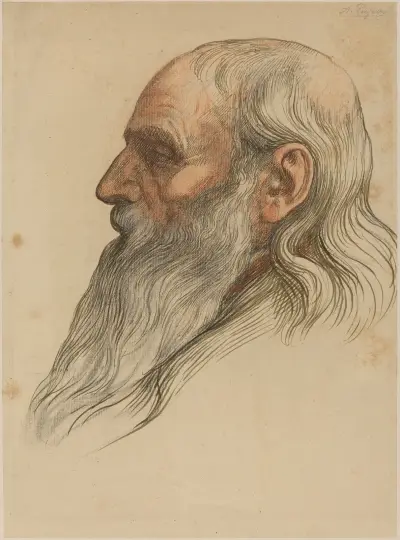 Study of a Man’s Head with a Full Beard av Alphonse Legros