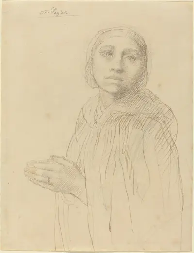 Study of Woman Praying av Alphonse Legros