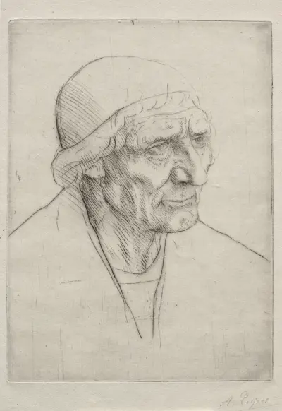 Tête de Bénédiction av Alphonse Legros