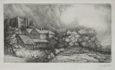 The Abbey Farm (La Ferme de l’abbaye) av Alphonse Legros