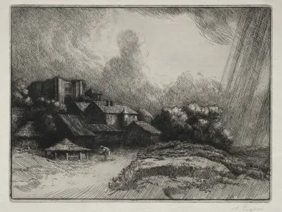 The Abbey Farm av Alphonse Legros