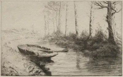The Canal, Morning av Alphonse Legros