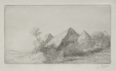 The Cart Shed av Alphonse Legros