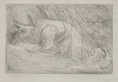 The Fagot Gatherers av Alphonse Legros
