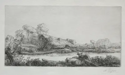 The Farm on the River av Alphonse Legros