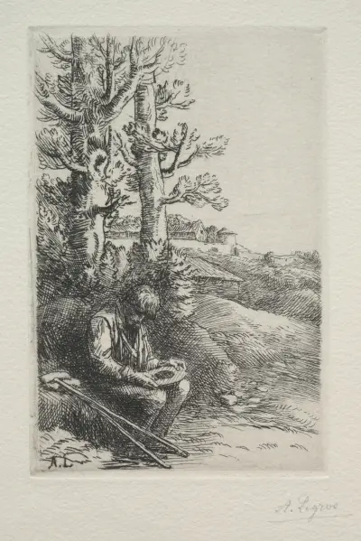 The Little Beggar av Alphonse Legros
