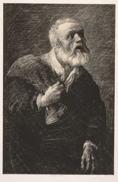 The Night Crier av Alphonse Legros
