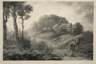 The Return of the Fagot Gatherer av Alphonse Legros