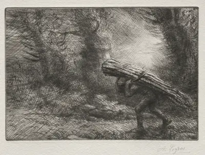 The Return to the Cottage av Alphonse Legros