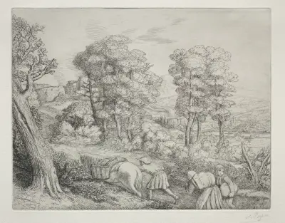 The Return to the Farm (Le Retour à la Ferme) av Alphonse Legros