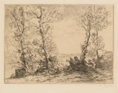 The Salmon Fisherman (Le Pêcheur du Saumon) av Alphonse Legros