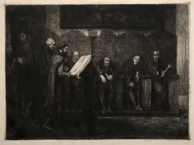 The Spanish Singers av Alphonse Legros