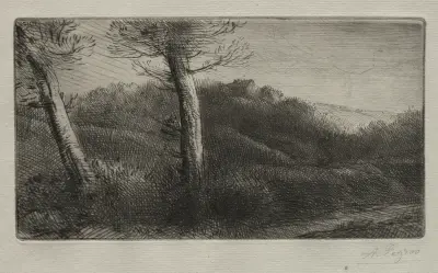 The Traveler Stretched out on the Grass av Alphonse Legros