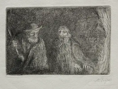 Two Shepherds (Les Deux Bergers) av Alphonse Legros