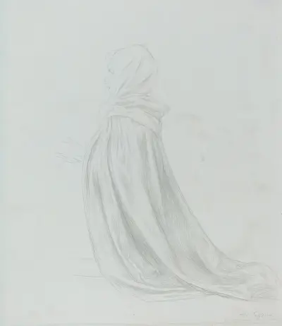 Woman in a Cloak av Alphonse Legros