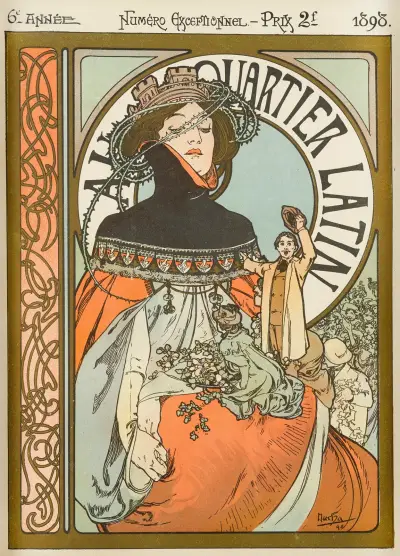 Au Quartier Latin – nr 1 av Alphonse Mucha