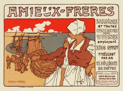 Bières De La Meuse, 1899 av Alphonse Mucha
