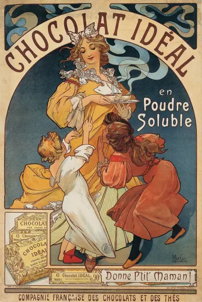 Chocolat Idéal av Alphonse Mucha