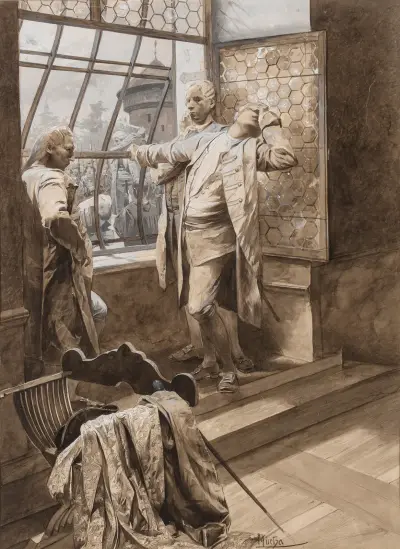 Exécution de Katte av Alphonse Mucha