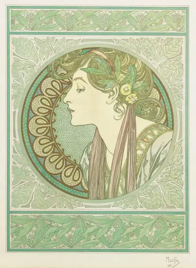 Laurel av Alphonse Mucha
