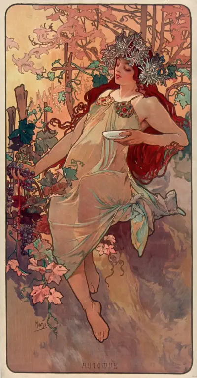 Les Saisons – automne av Alphonse Mucha