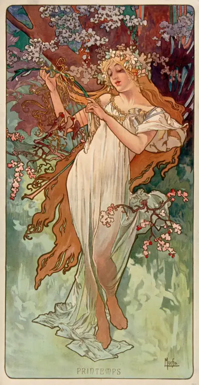 Les Saisons – printemps av Alphonse Mucha