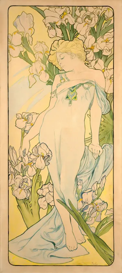 L’Iris av Alphonse Mucha