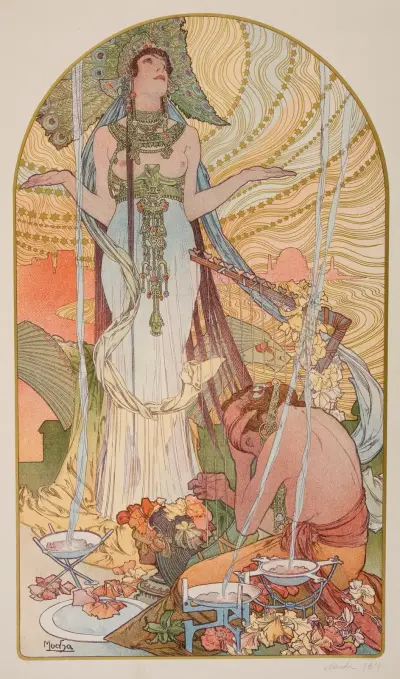 Salammbô – L’Incantation av Alphonse Mucha